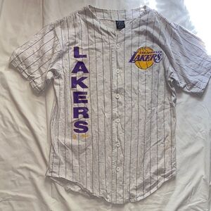 Vintage Los Angeles Lakers Pinstripe Button-Up